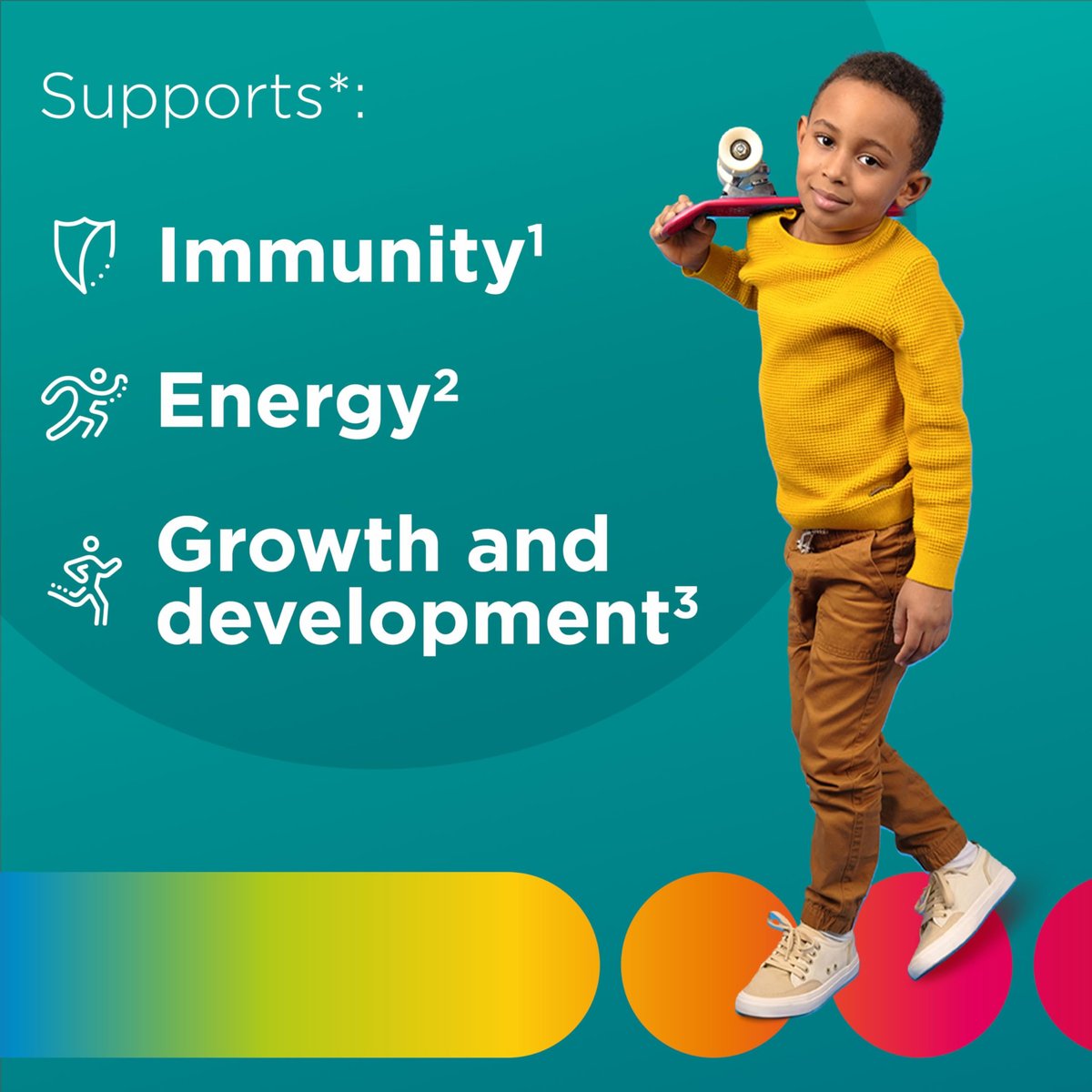 Centrum Kids Multivitamin Gummibärchen, Tropical Punch Geschmack mit natürlichen Aromen, 150 Stück, 150-Tage-Vorrat