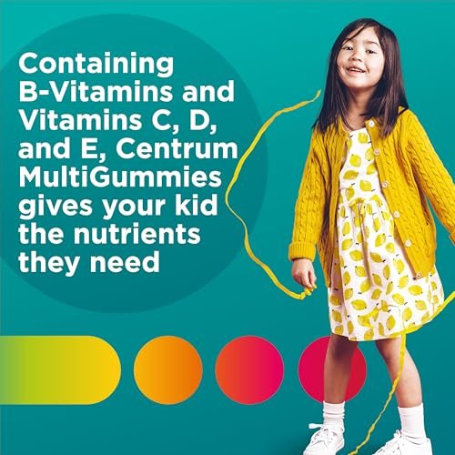 Centrum Kids Multivitamin Gummibärchen, Tropical Punch Geschmack mit natürlichen Aromen, 150 Stück, 150-Tage-Vorrat