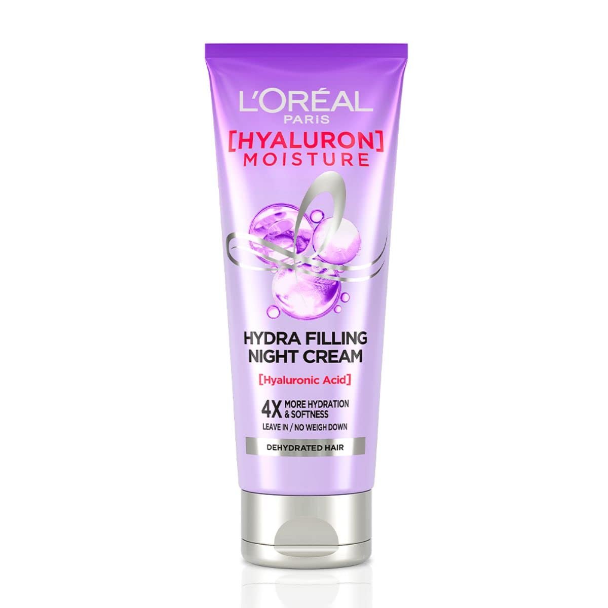 L'Oréal Paris Hyaluron Moisture Leave-In Nachtcreme für trockenes Haar 180 ml