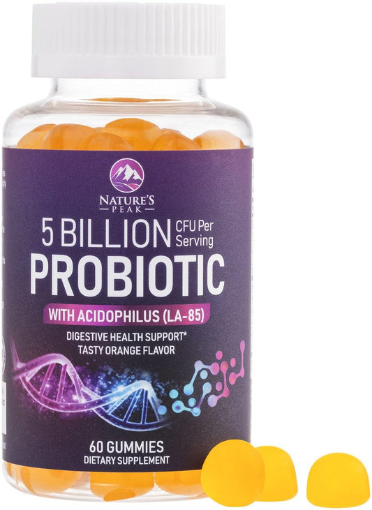 Probiotische Gummibärchen mit 6 Premium-Probiotika-Stämmen – Tägliche Darmgesundheit für Frauen, Männer & Teenager – Natürliche Verdauungsunterstützung & Immunsystem – 60 Gummis