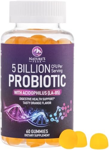Probiotische Gummibärchen mit 6 Premium-Probiotika-Stämmen – Tägliche Darmgesundheit für Frauen, Männer & Teenager – Natürliche Verdauungsunterstützung & Immunsystem – 60 Gummis