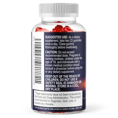 Gehirn-Nahrungsergänzungsmittel für Gedächtnis & Fokus mit Phosphatidylserin, Nootropikum Memory Gummis für Gehirngesundheit, Konzentration, mentale & kognitive Unterstützung, Fokus-Vitamine mit B6 & B12 – 60 Gummis