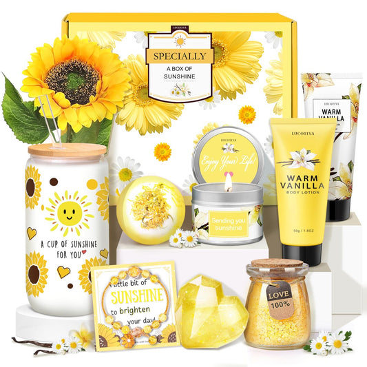 Geschenk für Frauen – 10-teiliges Warm Vanilla Self Care Set für Freundin, Mama, Ehefrau, Weihnachten, Geburtstag