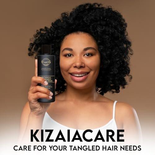 KizaiaCare Ultimate Matted Hair Detangler – Schmerzfreie Entwirrung für verfilztes, verknotetes und verworrenes Haar | Für Erwachsene & Kinder | 400 ml