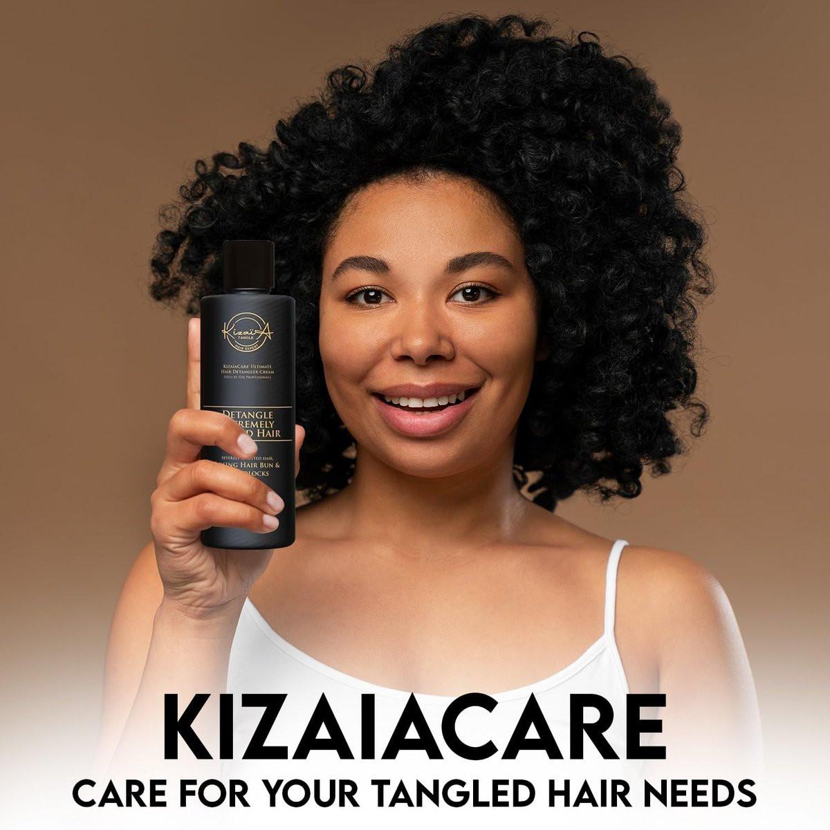 KizaiaCare Ultimate Matted Hair Detangler – Schmerzfreie Entwirrung für verfilztes, verknotetes und verworrenes Haar | Für Erwachsene & Kinder | 400 ml