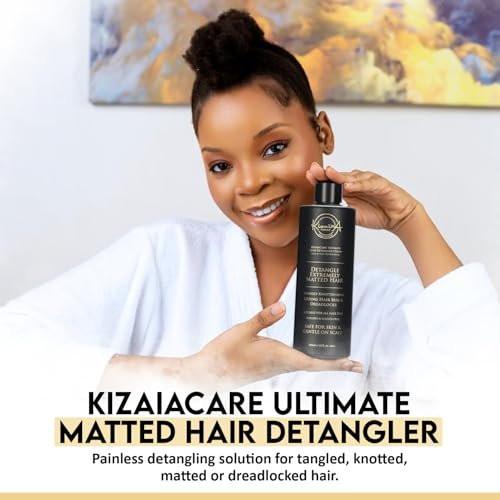 KizaiaCare Ultimate Matted Hair Detangler – Schmerzfreie Entwirrung für verfilztes, verknotetes und verworrenes Haar | Für Erwachsene & Kinder | 400 ml