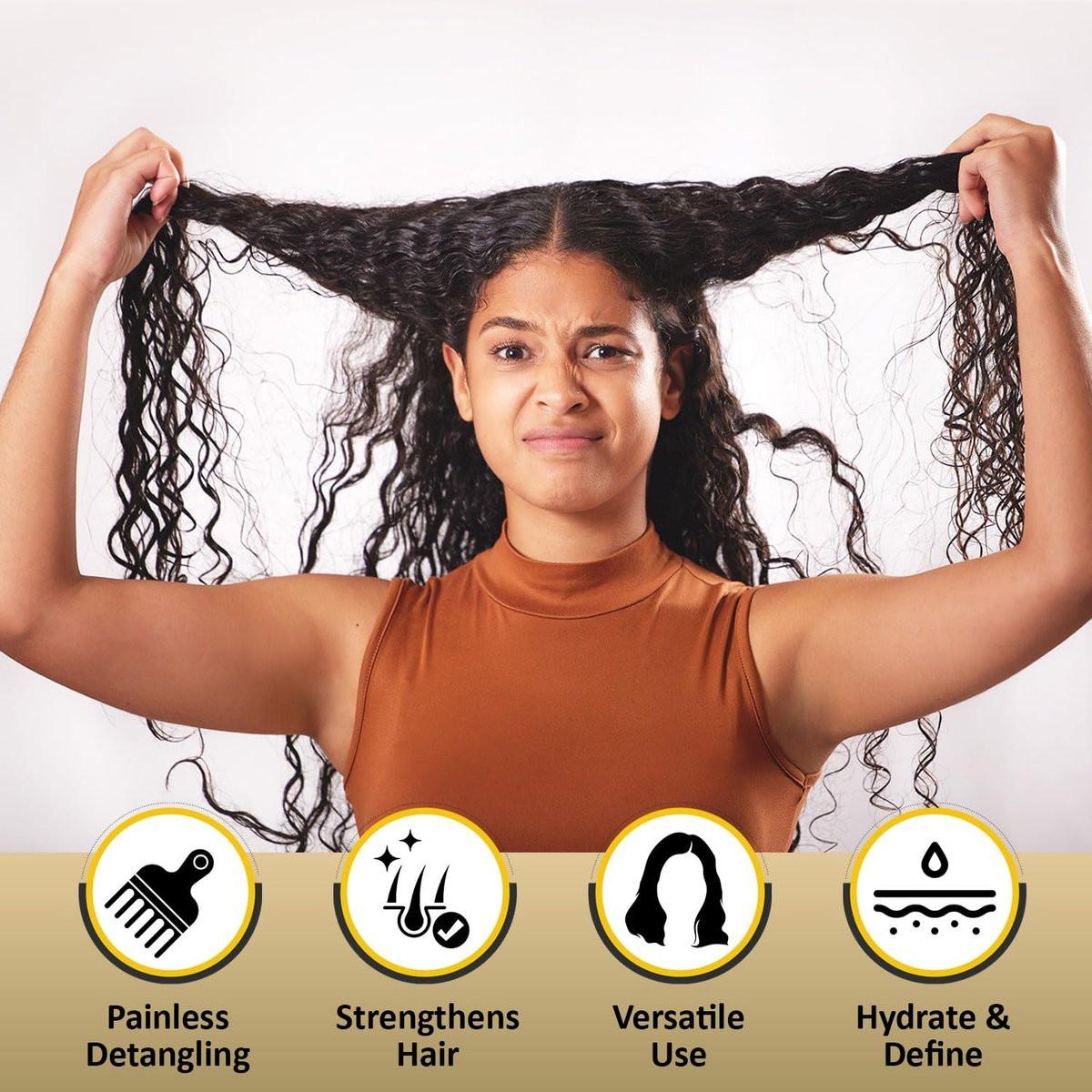 KizaiaCare Ultimate Matted Hair Detangler – Schmerzfreie Entwirrung für verfilztes, verknotetes und verworrenes Haar | Für Erwachsene & Kinder | 400 ml