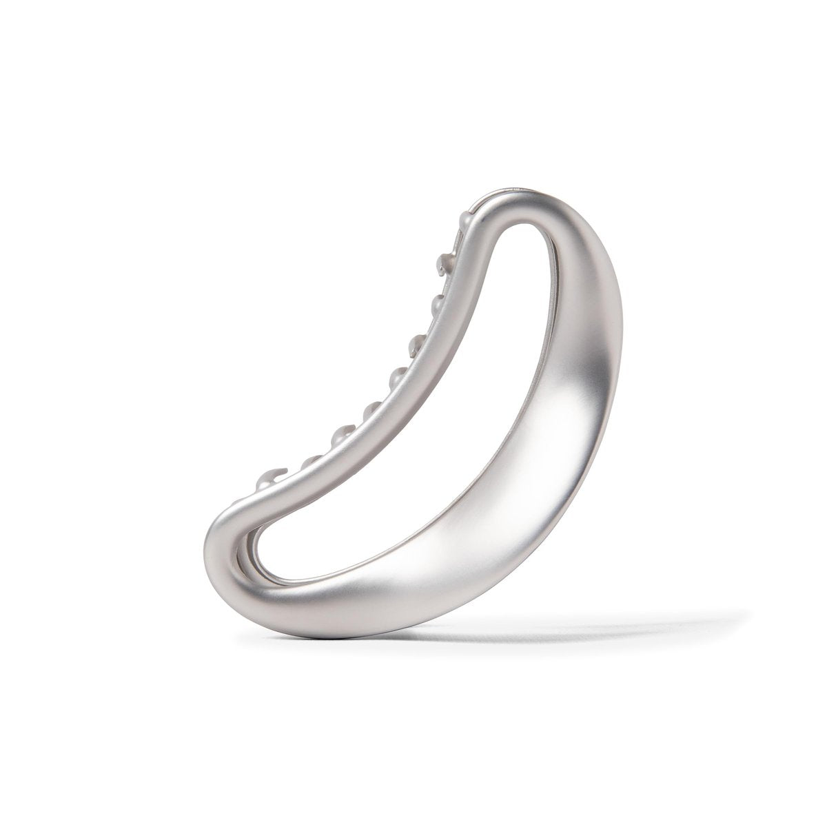 The Hair Edit Großer Sculpted Claw Clip aus mattem Silber – Starker Halt für Hochsteckfrisuren & Half-Up Styles – Haarspange für alle Haartypen