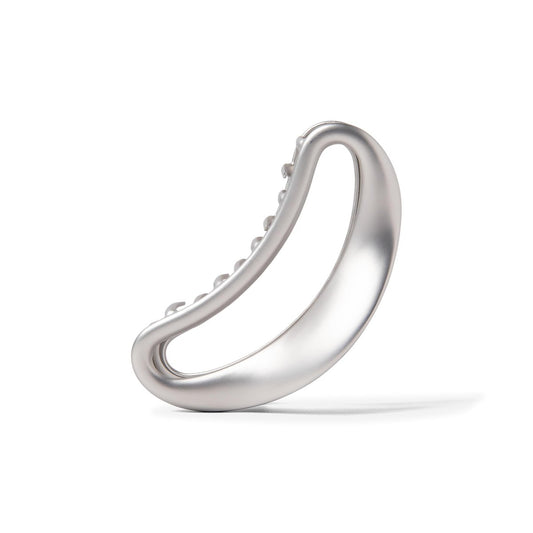 The Hair Edit Großer Sculpted Claw Clip aus mattem Silber – Starker Halt für Hochsteckfrisuren & Half-Up Styles – Haarspange für alle Haartypen