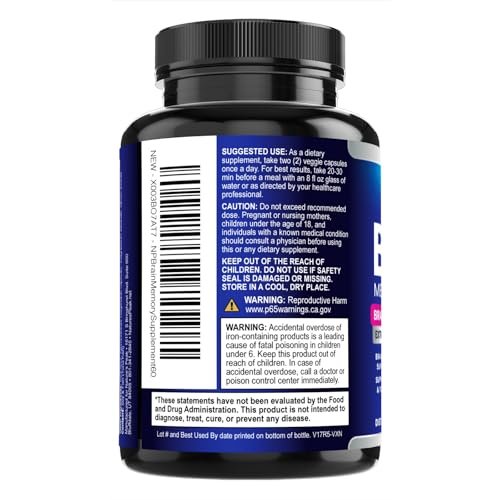Natur's Peak Gehirn Booster – 3-fache Stärke Nootropika für Konzentration, Klarheit & Fokus – Kognitive Vitamine mit Bacopa, Phosphatidylserin & DMAE – 60 Kapseln