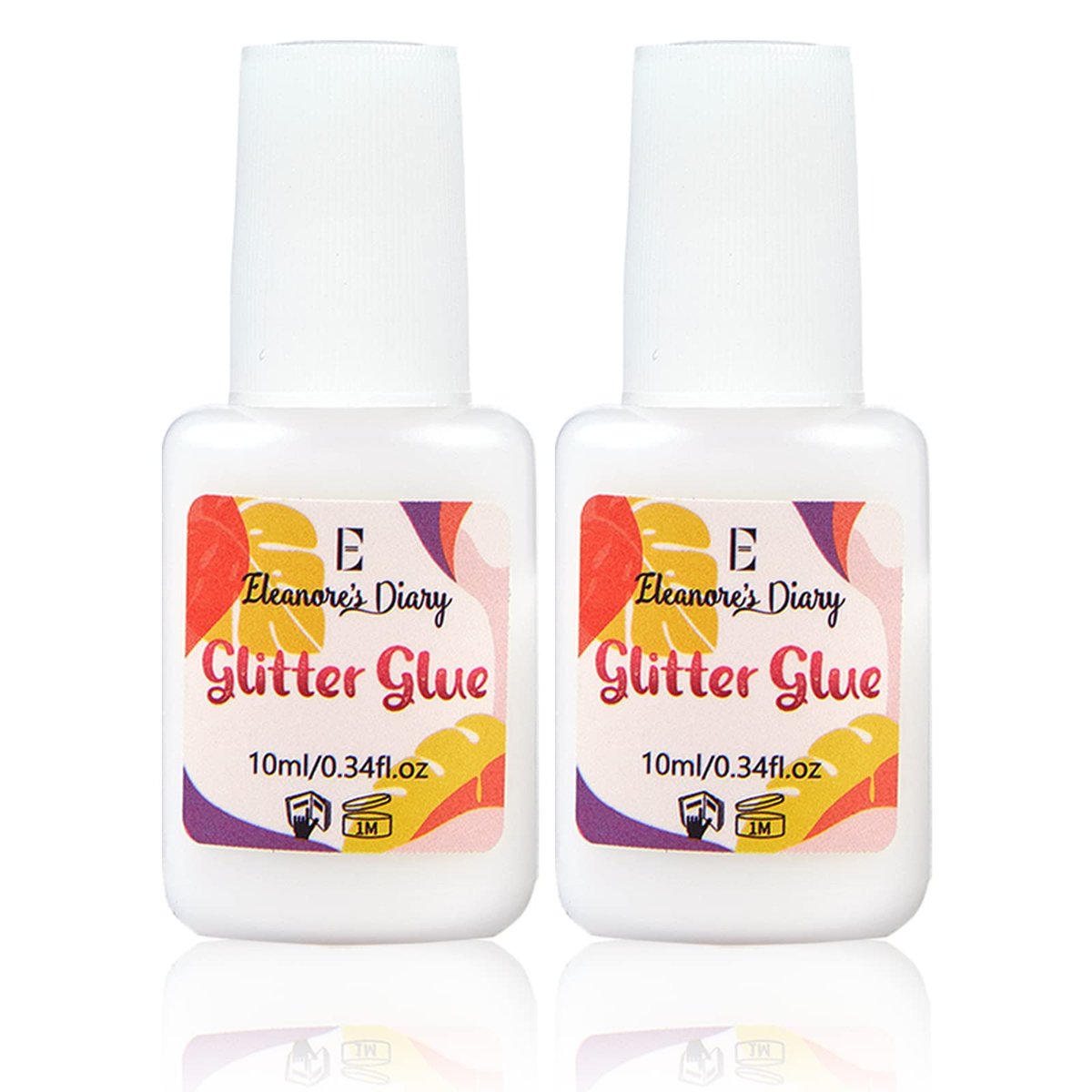 Eleanore's Diary Body Glue für Glitzer-Tattoos – 10 ml x 2, geruchlos & ungiftig, perfekt für Chunky Make-up, Strandpartys, Musikfestivals, Karneval, Cosplay & Sommerurlaub