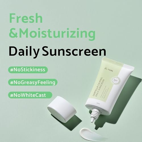 IUNIK Centella Calming Moisture Daily Sonnenschutz SPF 50+ PA++++ Matt & ohne weißen Schild – Centella Asiatica für trockene, fettige & empfindliche Haut – Vegane koreanische Hautpflege
