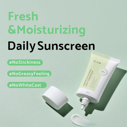 IUNIK Centella Calming Moisture Daily Sonnenschutz SPF 50+ PA++++ Matt & ohne weißen Schild – Centella Asiatica für trockene, fettige & empfindliche Haut – Vegane koreanische Hautpflege