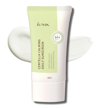 IUNIK Centella Calming Moisture Daily Sonnenschutz SPF 50+ PA++++ Matt & ohne weißen Schild – Centella Asiatica für trockene, fettige & empfindliche Haut – Vegane koreanische Hautpflege