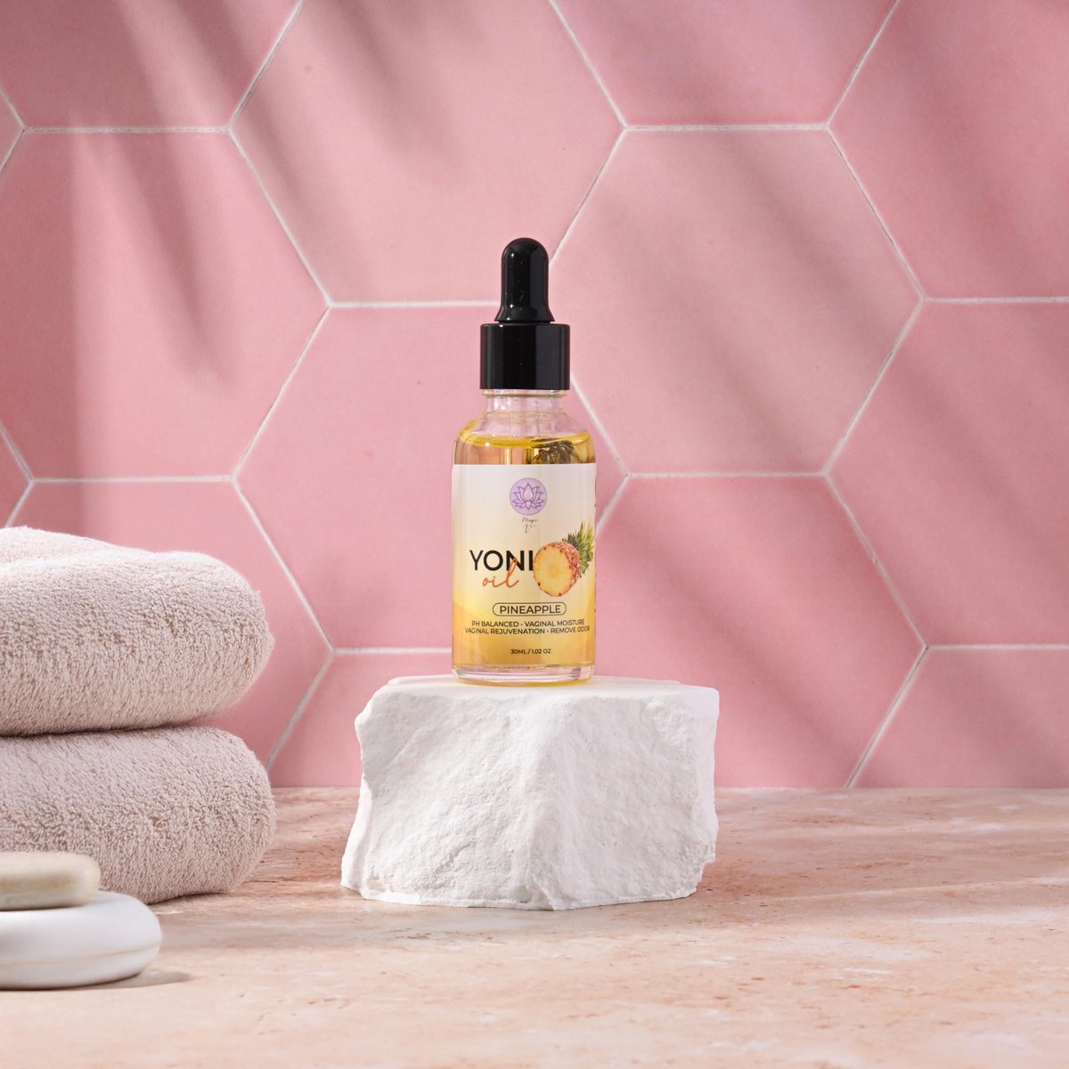 Magic V Yoni Oil für Frauen – Organische Intimpflege, Vaginalfeuchtigkeitscreme, pH-Gleichgewicht & Geruchskontrolle, beruhigt eingewachsene Haare & Rasurbrand – Ananasduft