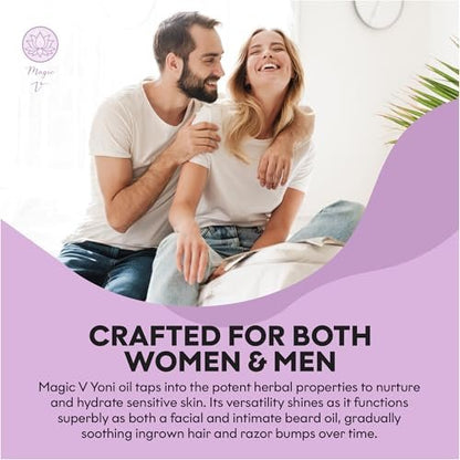 Magic V Yoni Oil für Frauen – Organische Intimpflege, Vaginalfeuchtigkeitscreme, pH-Gleichgewicht & Geruchskontrolle, beruhigt eingewachsene Haare & Rasurbrand – Ananasduft