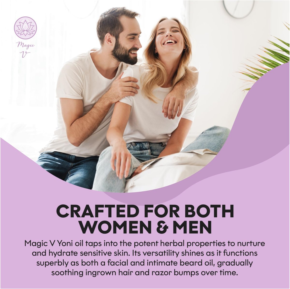 Magic V Yoni Oil für Frauen – Organische Intimpflege, Vaginalfeuchtigkeitscreme, pH-Gleichgewicht & Geruchskontrolle, beruhigt eingewachsene Haare & Rasurbrand – Ananasduft