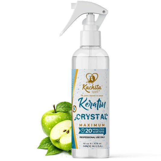 Kachita Spell Keratin Crystal Maximum 20-Minuten Express Keratin Haarglättungsspray für langanhaltendes Styling, für Zuhause und Profis, 16 fl oz