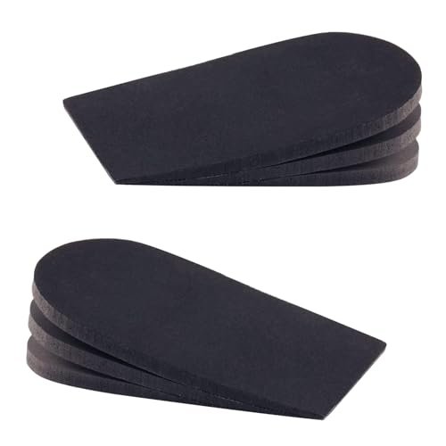 SIIHEA Verstellbare Fersenerhöhungen für Schuhe – 1/4 Zoll Höhenausgleich für Achillessehnenentzündung, Fersenschmerzen, Beinlängendifferenz, Plantarfasziitis – Schuh Einlagen für Männer & Frauen (Schwarz, Größe L (1 Paar))