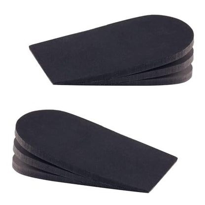 SIIHEA Verstellbare Fersenerhöhungen für Schuhe – 1/4 Zoll Höhenausgleich für Achillessehnenentzündung, Fersenschmerzen, Beinlängendifferenz, Plantarfasziitis – Schuh Einlagen für Männer & Frauen (Schwarz, Größe L (1 Paar))