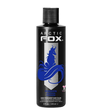 Arctic Fox Semi-Permanente Haarfarbe – Vegan & Tierversuchsfrei – Lebendiges Blau – Pflegende Formel – Lang anhaltend – Ammoniakfrei – Für alle Haartypen – 237 ml – Poseidon