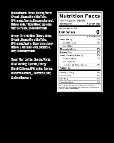 Grinds Coffee Pouches 18 pro Dose | 3 Dosen Energy Probierpaket | Double Mocha, Sweet Mint, Orange Citrus | Koffeinbeutel | Tragbare Energie | Kein Crash, Kein Zittern | B-Vitamine | Fokus | Zuckerfrei