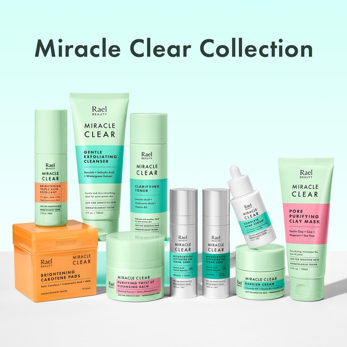 Rael Gesichtsmaske, Miracle Clear Clay Mask – Tiefenreinigung der Poren mit Teebaumöl & sanftem Peeling gegen Mitesser, Koreanische Hautpflege (100 ml)