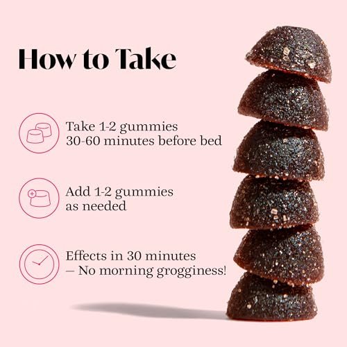Winged Wellness Sleepyhead Natürliche Schlafgummis für Frauen - Schlafunterstützung für Erwachsene mit 3 mg Melatonin, L-Theanin, 5-HTP - Natürliches Gummipräparat - Blaubeer-Lavendel, 14 vegane Gummis