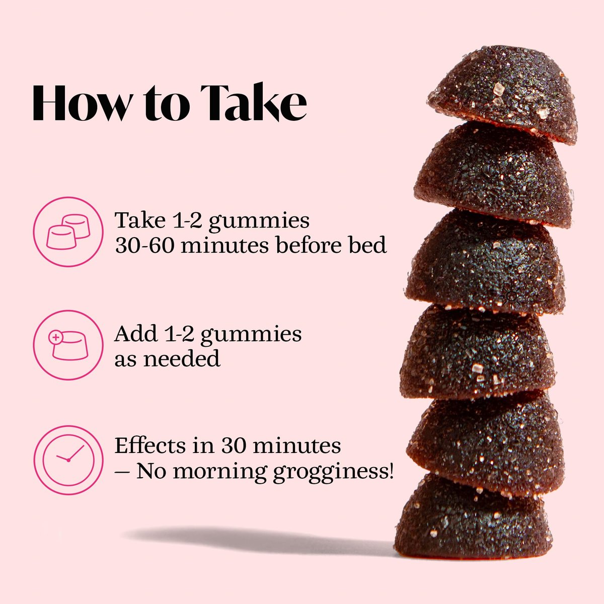 Winged Wellness Sleepyhead Natürliche Schlafgummis für Frauen - Schlafunterstützung für Erwachsene mit 3 mg Melatonin, L-Theanin, 5-HTP - Natürliches Gummipräparat - Blaubeer-Lavendel, 14 vegane Gummis
