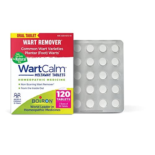 Boiron WartCalm – Schmerzfreie Warzenentfernung für Hände, Knie, Füße & Körper – 120 Tabletten (2 x 60) für Erwachsene & Kinder ab 2 Jahren