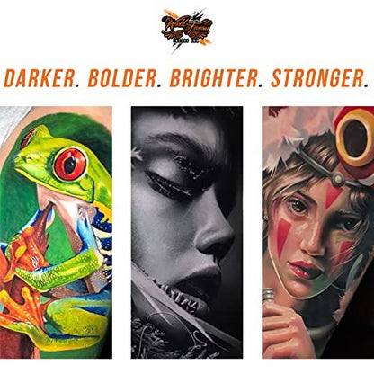 World Famous Tattoo Ink Limitless – Reines Gelb Tattoo Farbe – Professionelle Tattoo-Farbe & Zubehör – Hautsichere permanente Tätowierung in kräftigen Farbtönen – Vegan & ungiftig (30 ml)