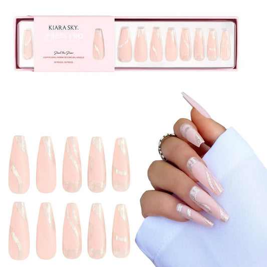 KIARA SKY PROFESSIONAL NAILS XPRESS PRO 100 % Acryl Press-On Nägel (Steal The Show) - 30-teiliges Set