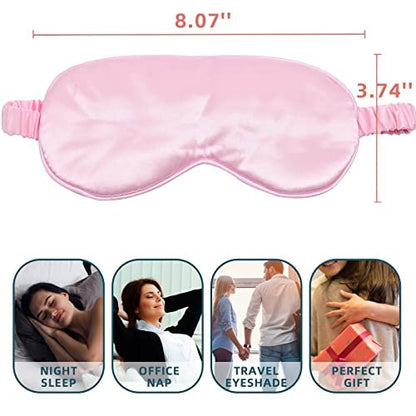 LERSVICVIL Schlafmasken 4er-Pack – Seidig weiche Augenmaske aus Satin mit elastischem Band für Damen und Herren