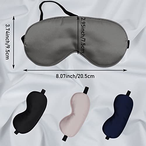 LERSVICVIL 4er-Pack Schlafmaske – Seidig weiche Satin-Augenmaske mit verstellbarem Band für Damen und Herren