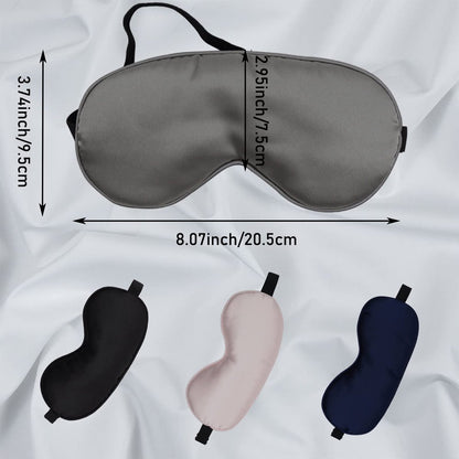 LERSVICVIL 4er-Pack Schlafmaske – Seidig weiche Satin-Augenmaske mit verstellbarem Band für Damen und Herren