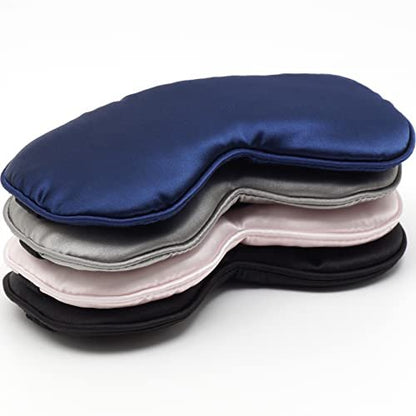 LERSVICVIL 4er-Pack Schlafmaske – Seidig weiche Satin-Augenmaske mit verstellbarem Band für Damen und Herren