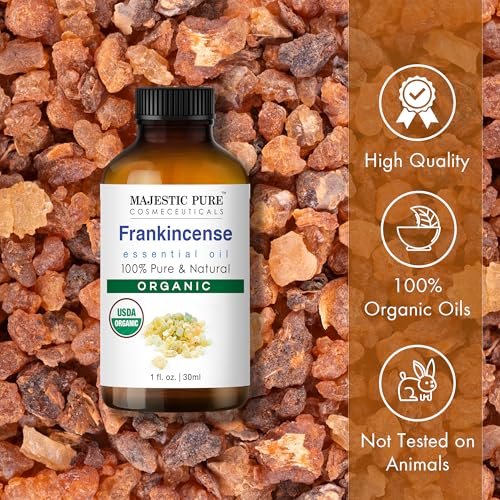 Majestic Pure Bio-Weihrauch ätherisches Öl mit Glaspipette - 30 ml - 100% rein und natürlich - Premium-Qualität für Diffuser, Aromatherapie, Seifen- und Kerzenherstellung