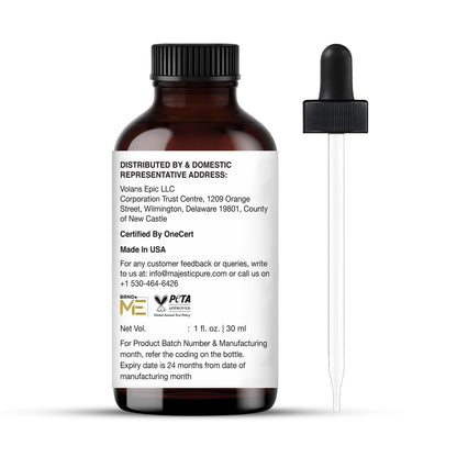 Majestic Pure Bio-Weihrauch ätherisches Öl mit Glaspipette - 30 ml - 100% rein und natürlich - Premium-Qualität für Diffuser, Aromatherapie, Seifen- und Kerzenherstellung