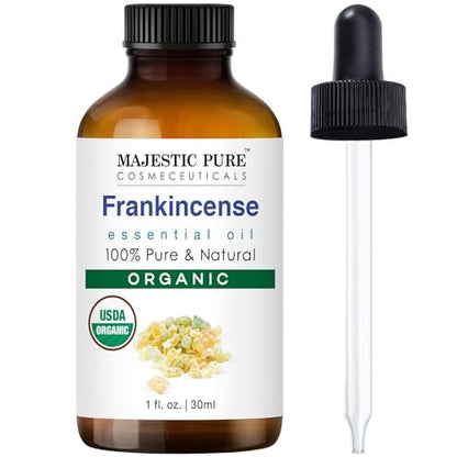 Majestic Pure Bio-Weihrauch ätherisches Öl mit Glaspipette - 30 ml - 100% rein und natürlich - Premium-Qualität für Diffuser, Aromatherapie, Seifen- und Kerzenherstellung