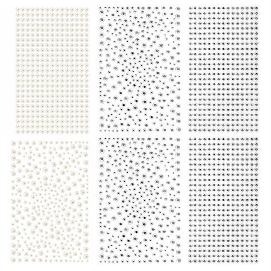 2100 Klare Strasssteine Aufkleber Selbstklebende Strasssteine und Perlen, Glitzernde Diamantaufkleber für Gesicht, Beauty, Make-up, Nagelkunst, Handy, Hochzeitshaarschmuck, DIY-Bastelarbeiten
