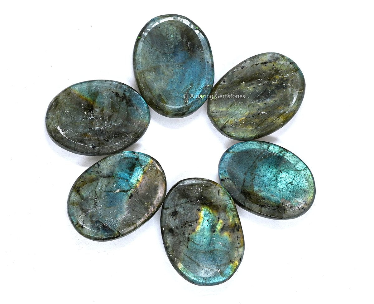 Amazing Gemstone Labradorit Daumen-Worry-Stein – Heilender Kristall für Angst, Stressabbau, Meditation und Entspannung – Geschenkidee