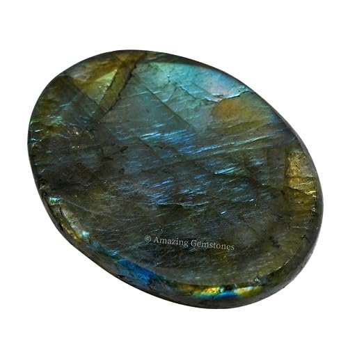 Amazing Gemstone Labradorit Daumen-Worry-Stein – Heilender Kristall für Angst, Stressabbau, Meditation und Entspannung – Geschenkidee