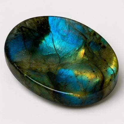 Amazing Gemstone Labradorit Daumen-Worry-Stein – Heilender Kristall für Angst, Stressabbau, Meditation und Entspannung – Geschenkidee