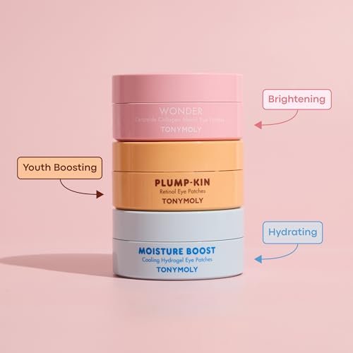 TONYMOLY Plump-kin Retinol Hydrogel Augenpflaster – Feuchtigkeitsspendende & Erfrischende Augenpflaster mit Retinol & Kürbisextrakt gegen dunkle Augenringe & Schwellungen, 30 Paare