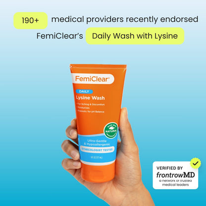 FemiClear® Ultra-Sanfte Intimwaschlotion – Mit Lysin & Melisse für die Intimhygiene, Essenziell für die vaginale Gesundheit (180 ml)