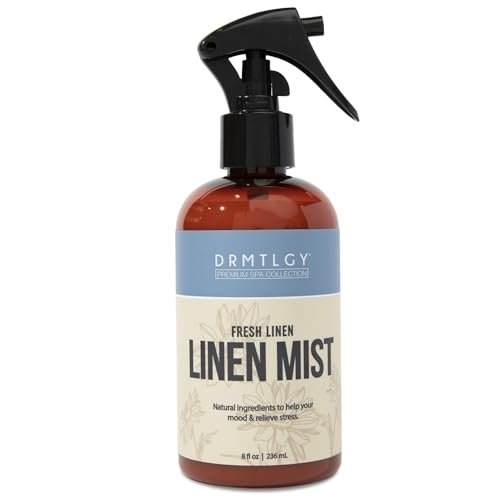 DRMTLGY Natürlicher Frische-Linnen-Mist & Raumspray – Reine ätherische Öle für Kissen-, Wäsche- und Stoffspray – Aromatherapie-Spray für Entspannung und Schlaf, 240 ml