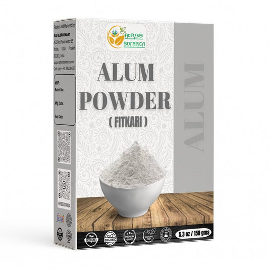 Herbs Botanica Kaliumalaun-Pulver (Fitkari), reines granuliertes Alaun für Hautpflege, Aphthen, Deodorant, Alumbre en Polvo, natürliche Reinigung & Blumen, 150 g