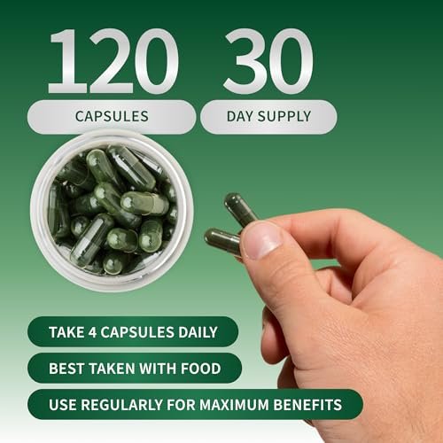 Snap Supplements Bio Spirulina & Chlorella – Proteinreiches Blaualgen-Superfood für Energie und Immununterstützung, 120 Kapseln (30 Portionen, 1 Monatsvorrat)
