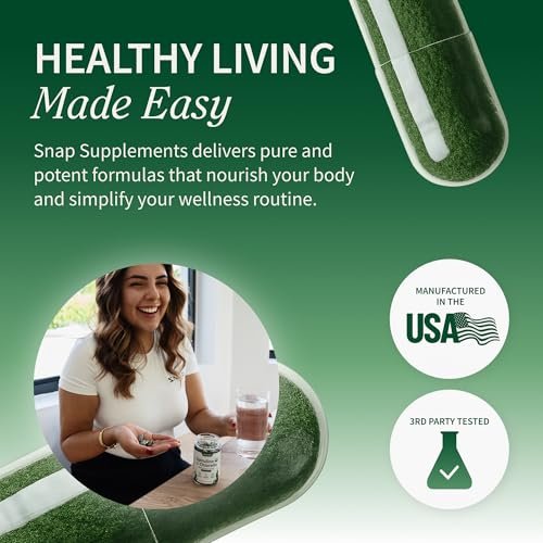Snap Supplements Bio Spirulina & Chlorella – Proteinreiches Blaualgen-Superfood für Energie und Immununterstützung, 120 Kapseln (30 Portionen, 1 Monatsvorrat)