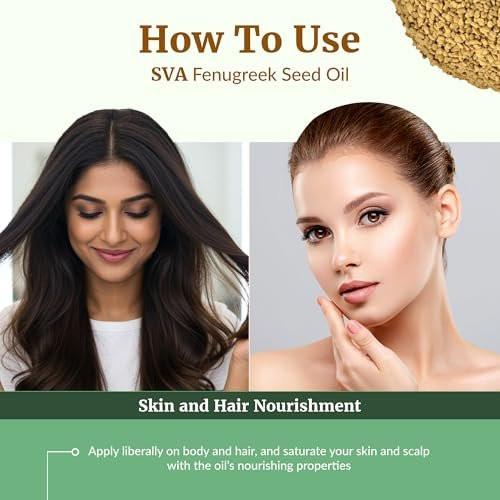 SVA Fenugreek Seed Oil - 100% Naturkaltgepresstes Bockshornkleeöl - 30 ml – Für Gesicht, Haut, Haare, Kopfhaut & Körper – Trägeröl mit Pipette